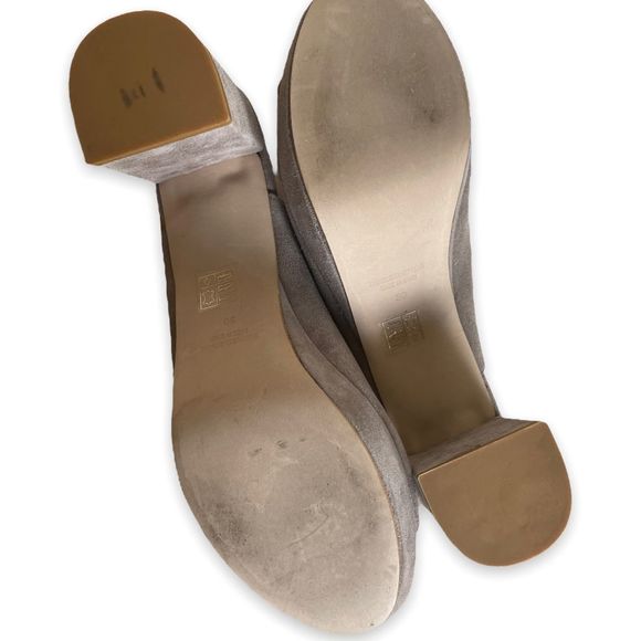 Free people peep toe block heel taupe suede pri t. Mike’s - Picture 14 of 14